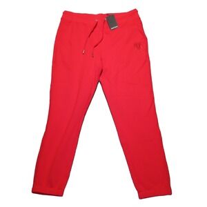 Psycho Bunny Brilliant Red Pierce Embroidered Classic French Terry Sweatpants L